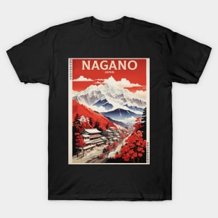 Nagano Japan Travel Vintage Tourism Poster T-Shirt